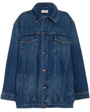 Nili Lotan Adam Oversized Denim Jacket - Blue