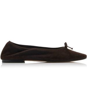 Aeyde Tiby Suede Ballet Flats - Black