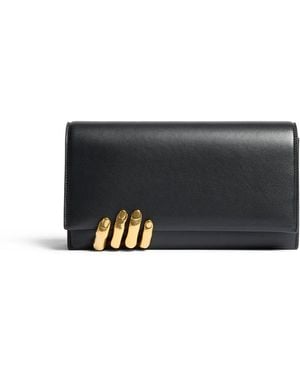 KHAITE Hand Leather Clutch - Black