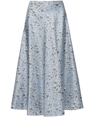 Altuzarra Varda Silk Midi Skirt - Blue