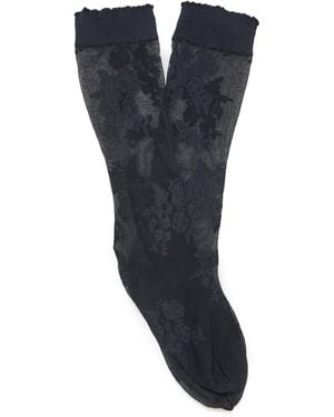Valentino Garavani Sheer Lace Socks - Black