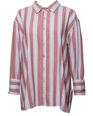 Coniglio Palm Beach Classic Striped Cotton Button-Down Shirt - Pink