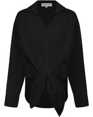 ANDRES OTALORA Una Pausa Cotton Shirt - Black