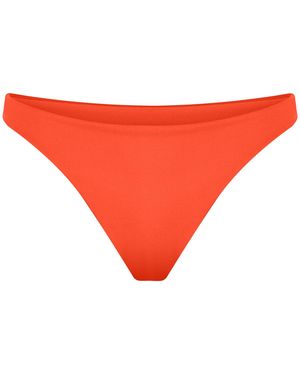 Left On Friday Wear To Nylon-Lycra Bikini Bottom - Red