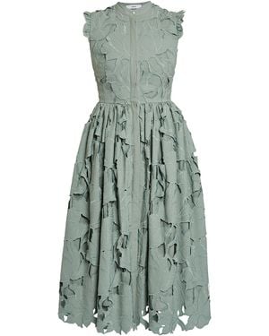 Erdem Cutout Cotton-Blend Midi Dress - Green