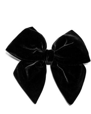 Emm Kuo Oversized Velvet Bow - Black