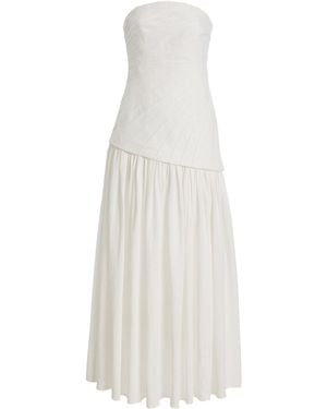 Significant Other Blyth Pleated Cotton Maxi Dress - White