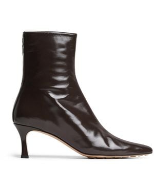 Bottega Veneta Sofia 60Mm Calfskin Ankle Boots - White