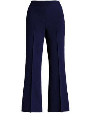 High Sport Long Kick Flared Stretch-cotton Knit Pants - Blue