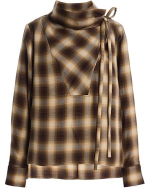 Co. Workwear Tencel Plaid Shirt - Brown