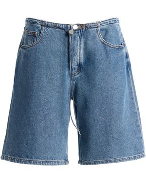 Still Here Cool Cotton Denim Shorts - Blue