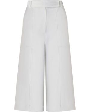 ANDRES OTALORA Amani Crepe Wide-Leg Culottes - White
