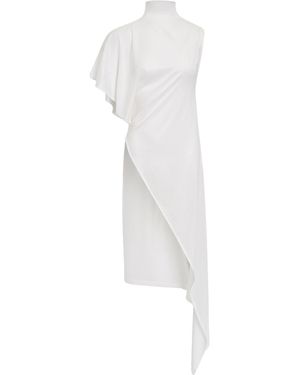 Source Unknown Livia Asymmetric Draped Top - White