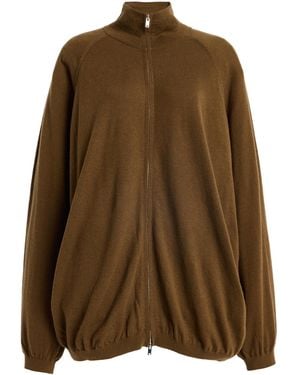 Frankie Shop Baxe Knit Wool-Blend Track Jacket - Brown