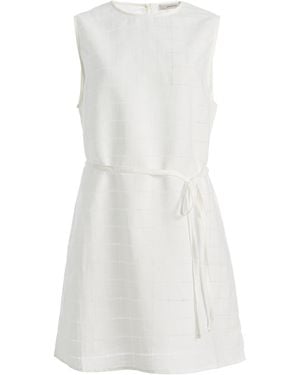 Asceno The Sintra Linen-Cotton Mini Dress - White