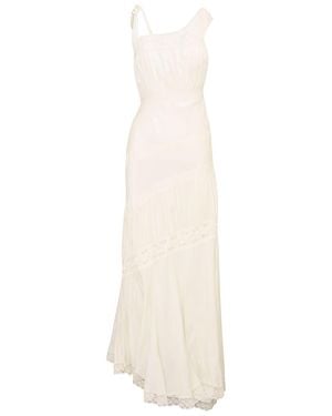 LoveShackFancy Andresy Habotai Silk Dress - White