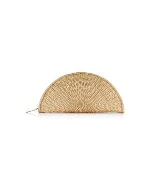 Bembien Exclusive La Isla Perla Woven Leather Clutch - Natural