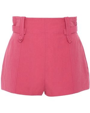 Chloé High-Rise Linen-Blend Shorts - Pink