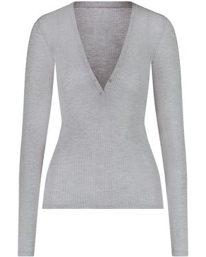 NEGATIVE Whipped Henley Top - Natural