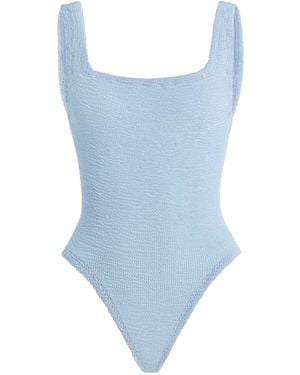 Hunza G Square Neck One-Piece Swimsuit - Blue