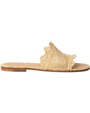 Odissi Lucia Rafia Sandals - White