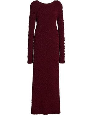 By Malene Birger Venus Smocked Knit Maxi Dress - Red
