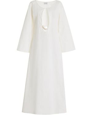 Marlies Grace Exclusive Ocean Cotton Maxi Dress - White