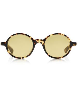 Bottega Veneta Round-Frame Acetate Sunglasses - Brown