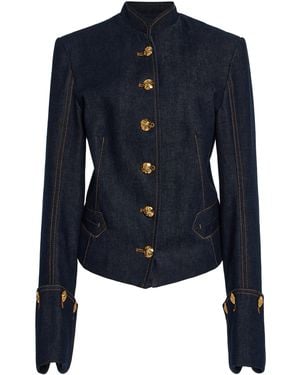 Zimmermann Rebellion Pirate-Inspired Denim Jacket - Blue