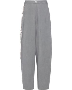 DARKPARK Phebe Wide-leg Stretch-cotton Trousers - Grey