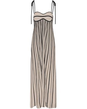 ANDRES OTALORA Para Ella Pleated Maxi Dress - White