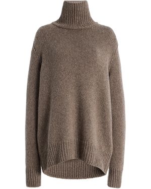 The Row Plira Cashmere Turtleneck Sweater - Brown