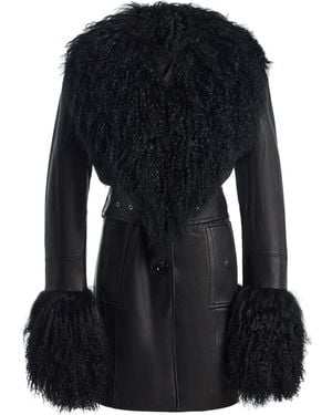 Stand Studio Mimmi Belted Leather Jacket - Black