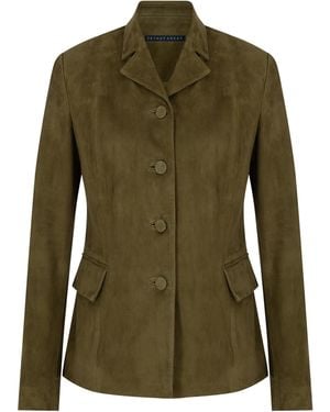 Zeynep Arcay X Camille Charrière Vintage Suede Blazer - Green