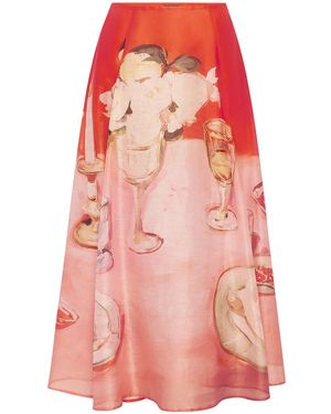 LEO LIN Leila Midi Skirt - Pink