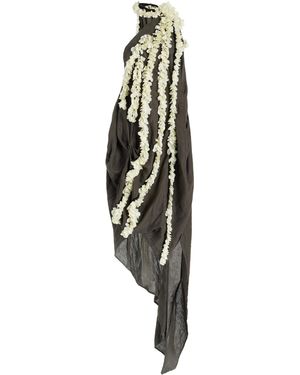 DIOTIMA Barnacle Draped Tunic Dress - Black