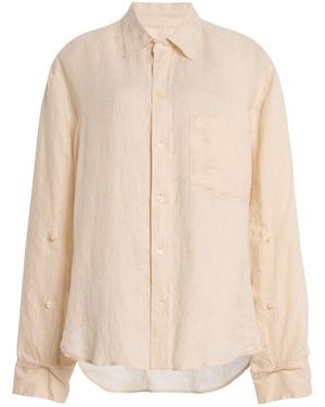 Citizens of Humanity Kayla Shrunken Linen Shirt - Natural