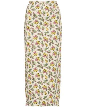 Dolce & Gabbana Print Knitted Midi Skirt - Metallic