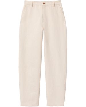 Lafayette 148 New York Kent Barrel Leg Jeans - Natural