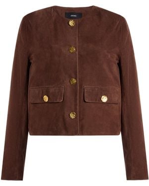 Arma Lorenne Goat Suede Jacket - Brown