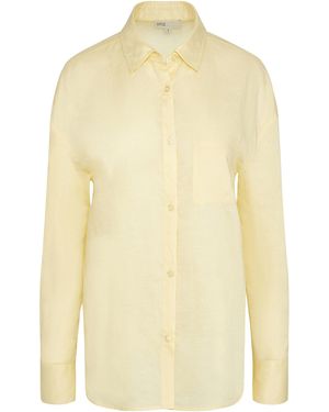 Onia Air Linen Boyfriend Shirt - Yellow