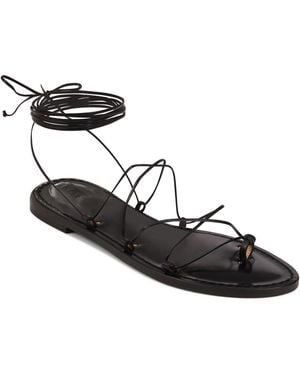 Amanu Serengetti Leather Sandals - Black