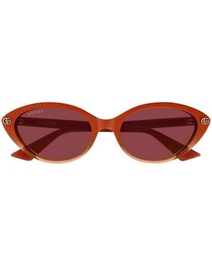 Gucci Cat-Eye Acetate Sunglasses - Red