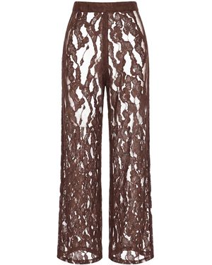 Baobab Porto Sheer Cotton-Blend Trousers - Brown