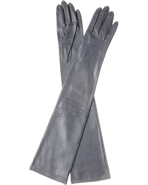 Paula Rowan Montserrat 12Bt Long Leather Gloves - Grey