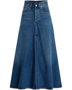 Citizens of Humanity X Bloom Farm Exclusive Fluid Denim Maxi Skirt - Blue