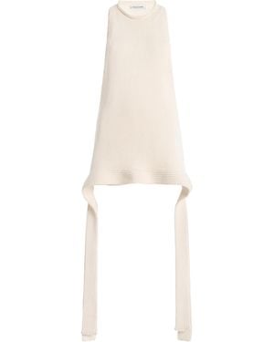 AISLING CAMPS Jill Knit Cotton-Blend Top - White