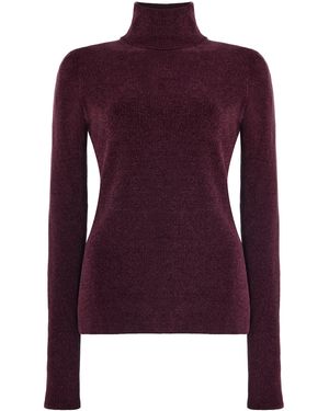 Gabriela Hearst Torcello High-Neck Silk Top - Purple