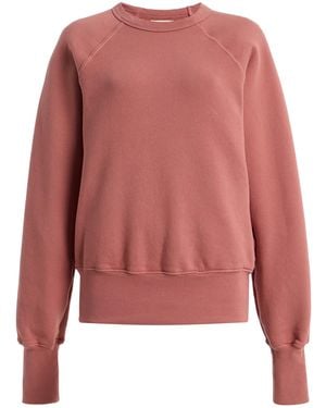 Les Tien Leann Classic Raglan Cotton Sweatshirt - Pink
