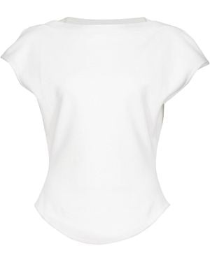 Alaïa Tailored Cotton-Blend T-Shirt - White